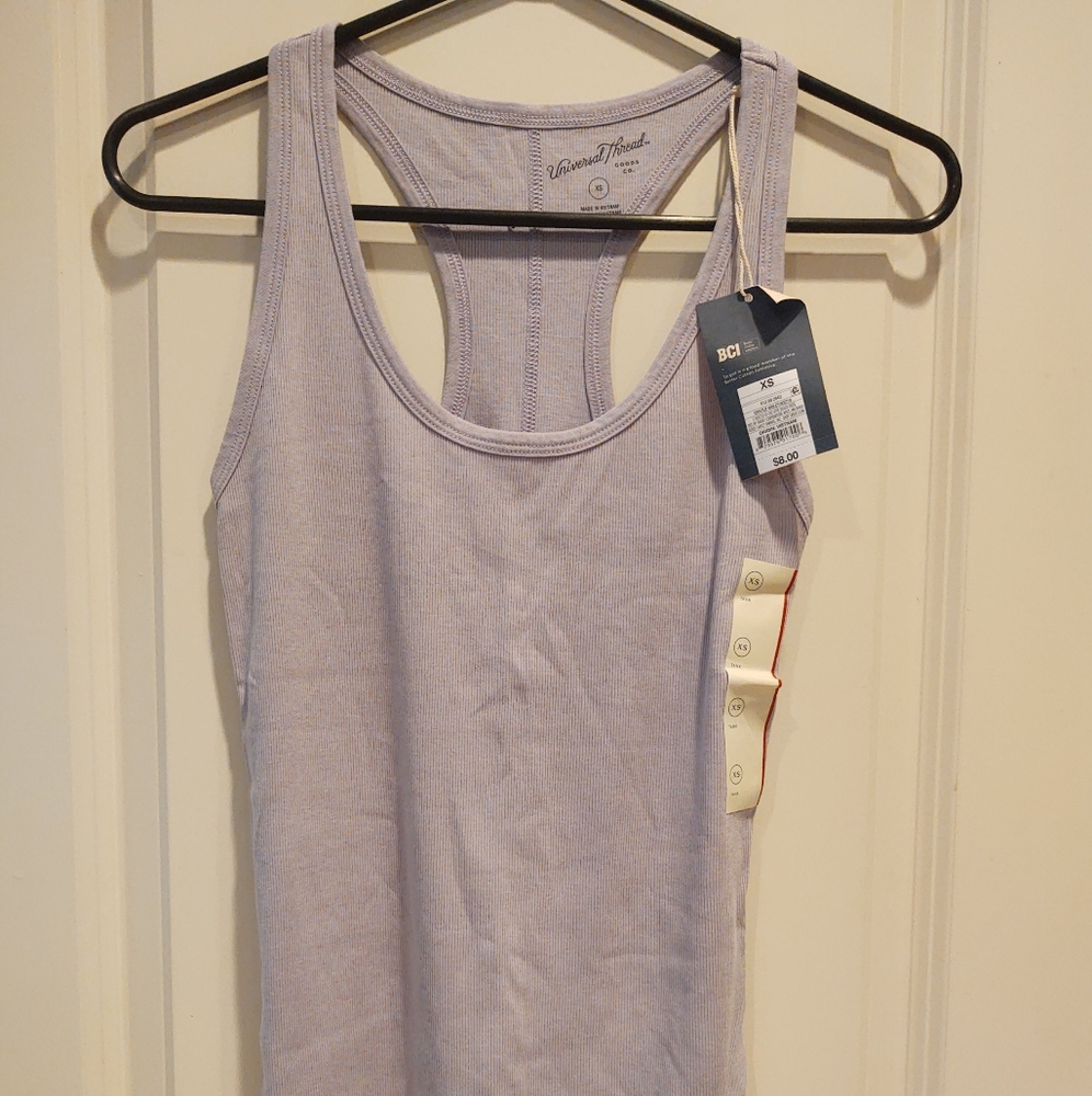 Universal thread racerback ribbed  tank top